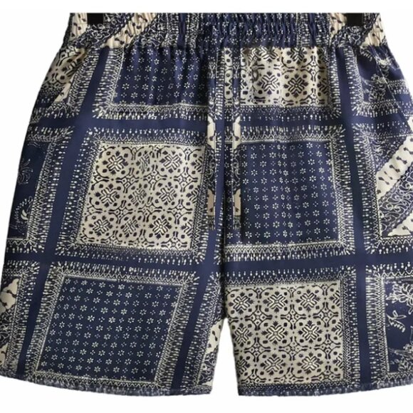 Kith Silk Twill Lewis Men's Shorts - Vista Navy - Picture 1 of 2